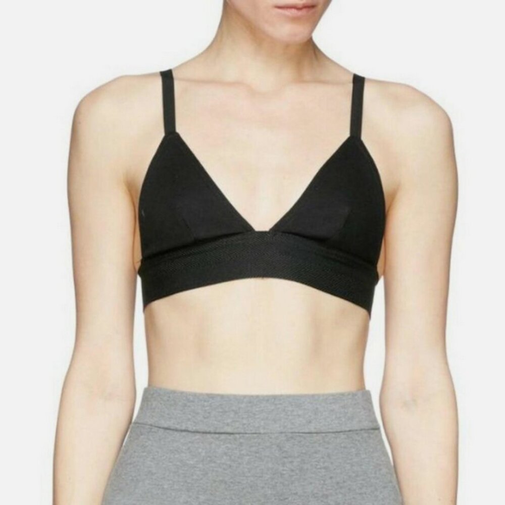 T By Alexander Wang Stretch Ponte Pique Triangle Bra